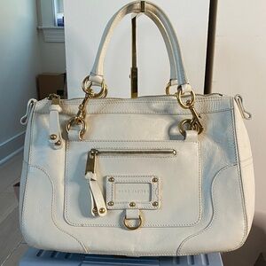 Marc Jacobs White Satchel with Gold Accents